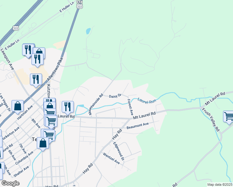 map of restaurants, bars, coffee shops, grocery stores, and more near 1027 Daisy Drive in Temple