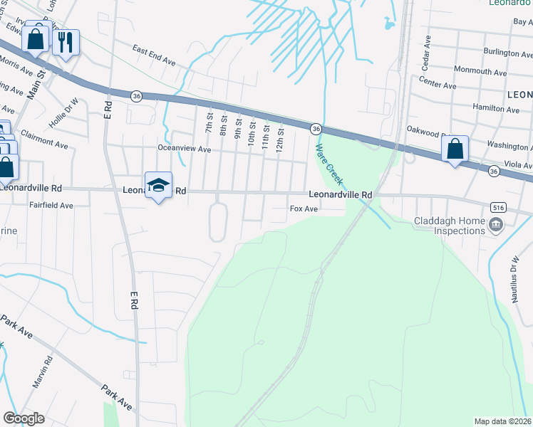 map of restaurants, bars, coffee shops, grocery stores, and more near 458 Surf Avenue in Belford