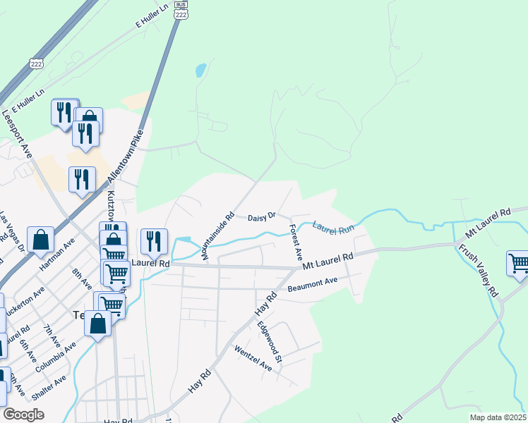 map of restaurants, bars, coffee shops, grocery stores, and more near 1027 Daisy Drive in Temple
