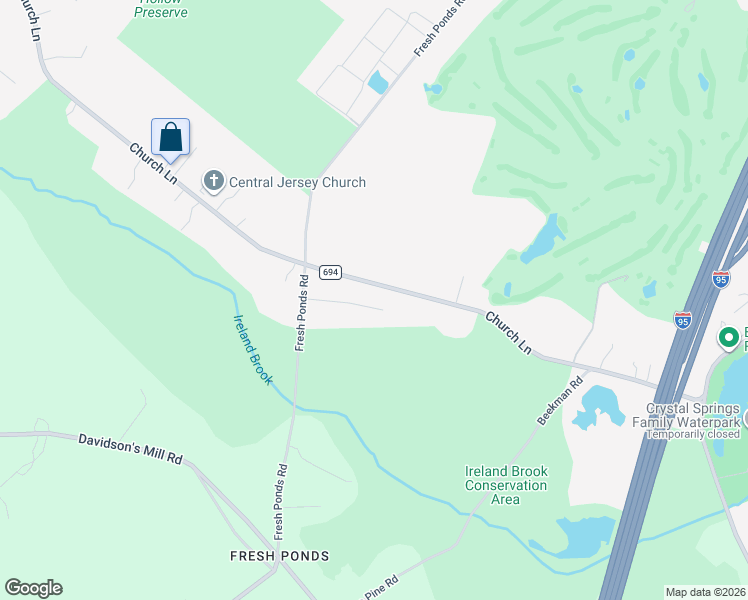 map of restaurants, bars, coffee shops, grocery stores, and more near 6 Kulessa Court in East Brunswick