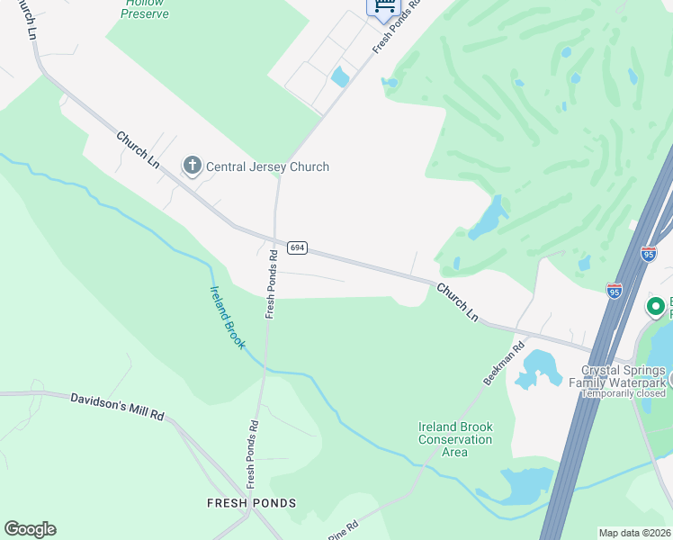 map of restaurants, bars, coffee shops, grocery stores, and more near 6 Kulessa Court in East Brunswick