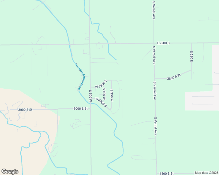 map of restaurants, bars, coffee shops, grocery stores, and more near 2822 South 350 West in Vernal