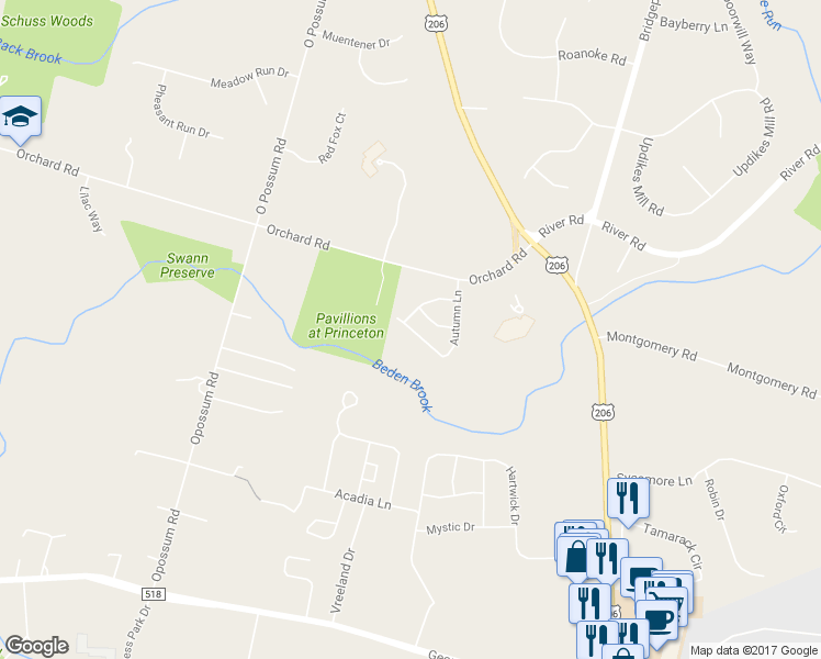 map of restaurants, bars, coffee shops, grocery stores, and more near 113 Autumn Lane in Montgomery