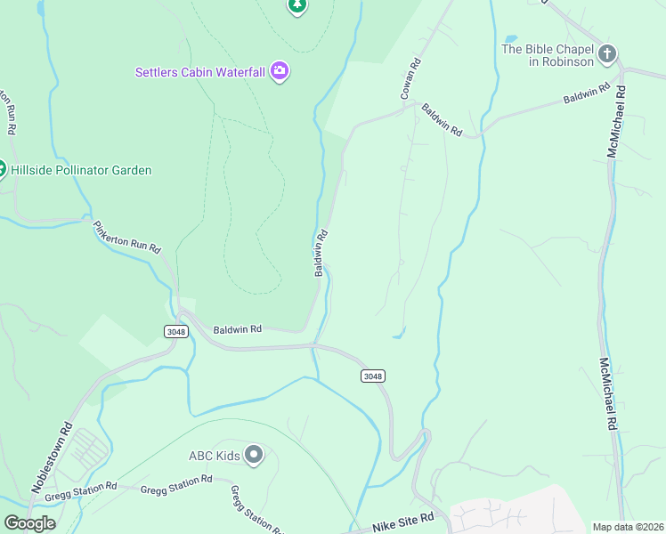 map of restaurants, bars, coffee shops, grocery stores, and more near 407 Baldwin Road in Oakdale
