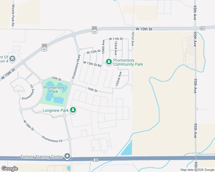 map of restaurants, bars, coffee shops, grocery stores, and more near 1429 103rd Avenue in Greeley