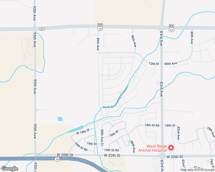 map of restaurants, bars, coffee shops, grocery stores, and more near 8815 15th Street in Greeley