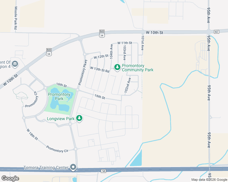 map of restaurants, bars, coffee shops, grocery stores, and more near 1429 103rd Avenue in Greeley