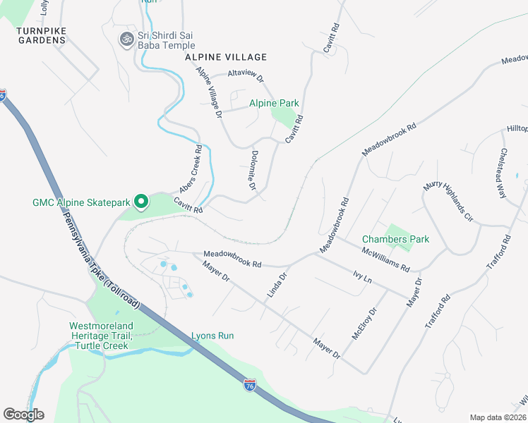 map of restaurants, bars, coffee shops, grocery stores, and more near 108 Dolomite Drive in Monroeville