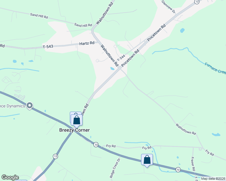 map of restaurants, bars, coffee shops, grocery stores, and more near 3445R Pricetown Road in Fleetwood