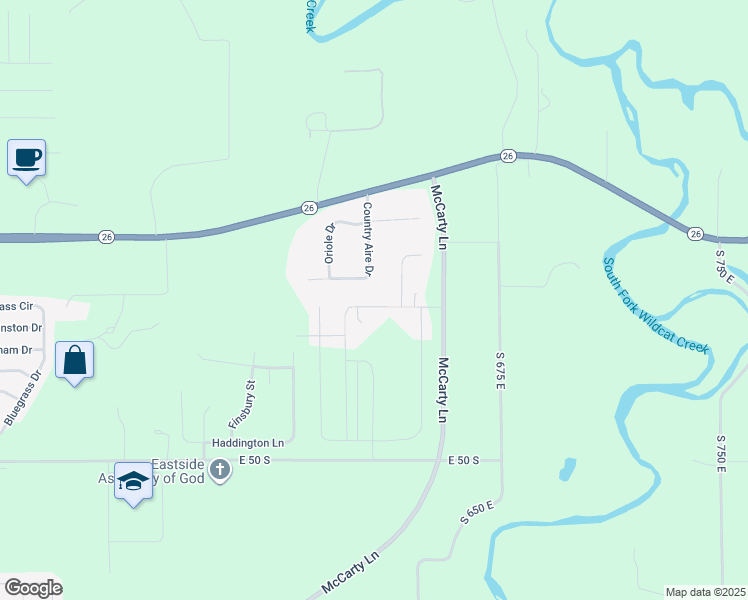 map of restaurants, bars, coffee shops, grocery stores, and more near 6425 Whippoorwill Lane in Lafayette