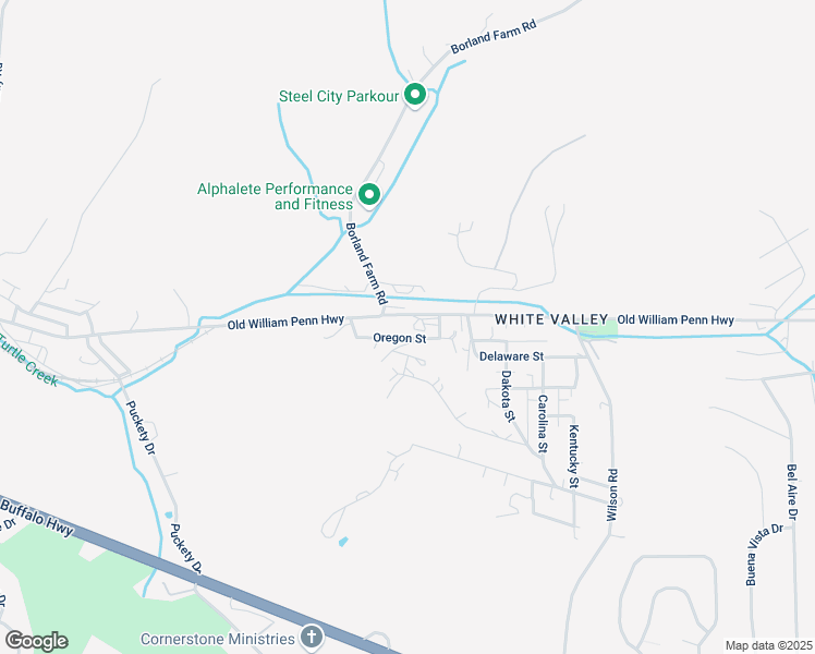 map of restaurants, bars, coffee shops, grocery stores, and more near 6208 Old William Penn Highway in Export