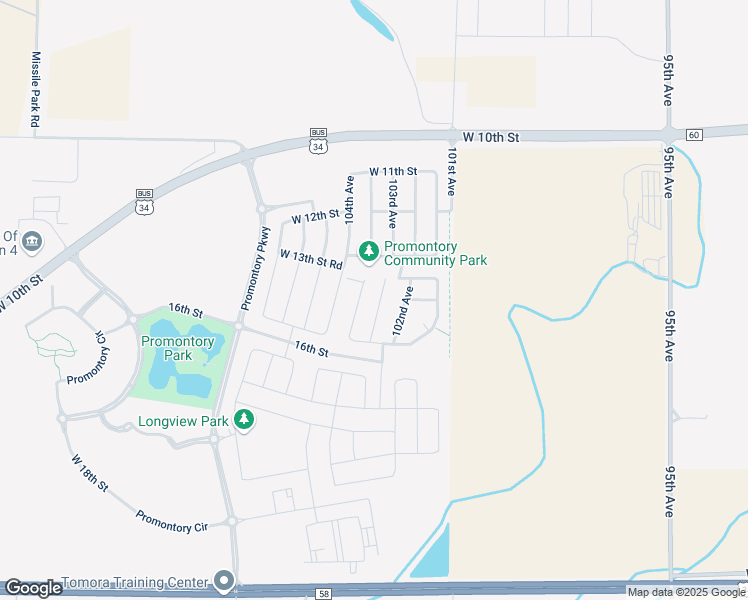 map of restaurants, bars, coffee shops, grocery stores, and more near 1401 103rd Avenue in Greeley