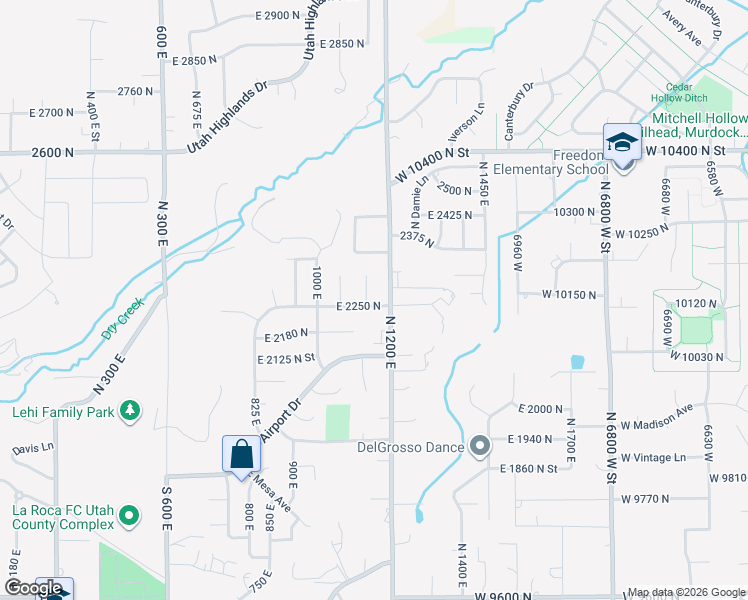 map of restaurants, bars, coffee shops, grocery stores, and more near 1131 East 2250 North in Lehi