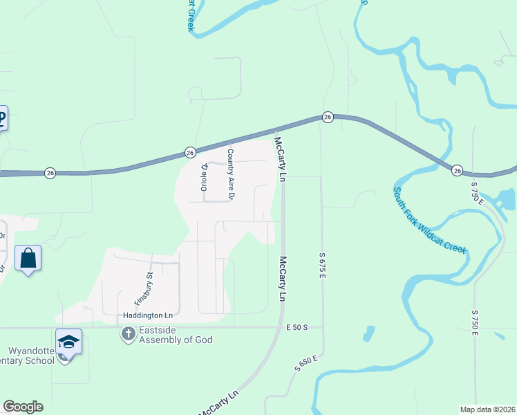 map of restaurants, bars, coffee shops, grocery stores, and more near 6505 Whippoorwill Lane in Lafayette