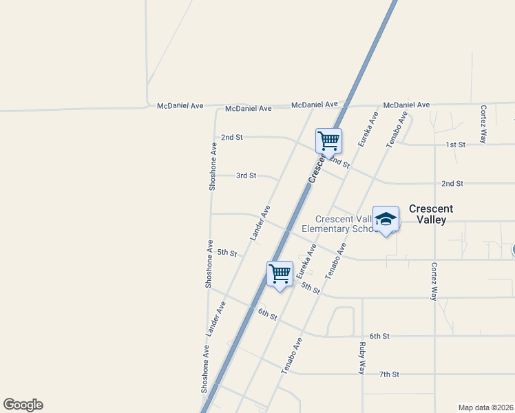 map of restaurants, bars, coffee shops, grocery stores, and more near 412 4th Street in Crescent Valley