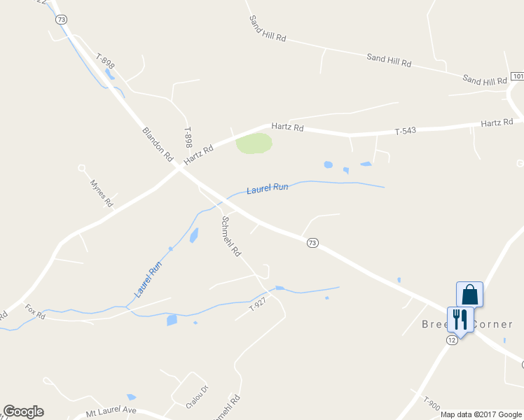 map of restaurants, bars, coffee shops, grocery stores, and more near 527 Blandon Road in Fleetwood