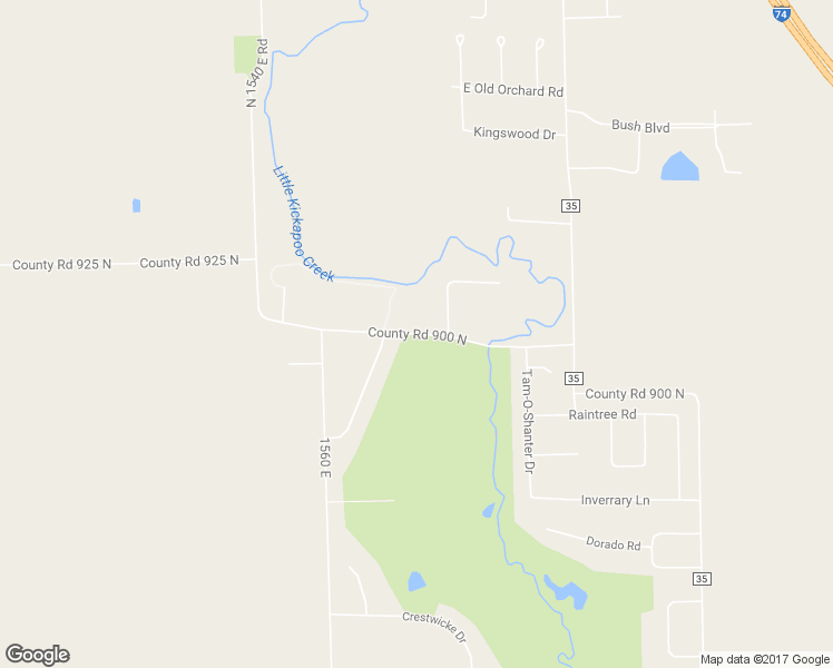 map of restaurants, bars, coffee shops, grocery stores, and more near East 910 North Road in Bloomington