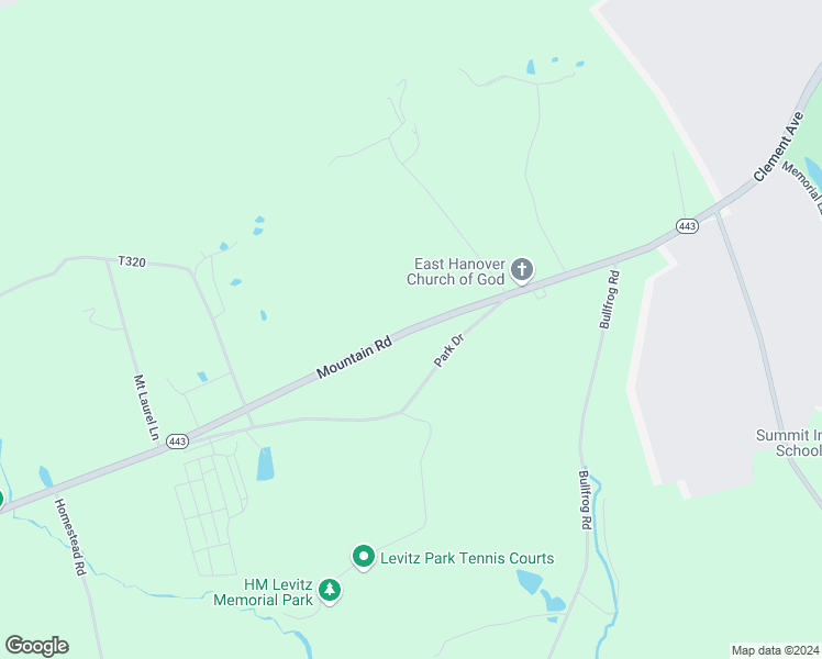 map of restaurants, bars, coffee shops, grocery stores, and more near 10518 Mountain Road in Grantville