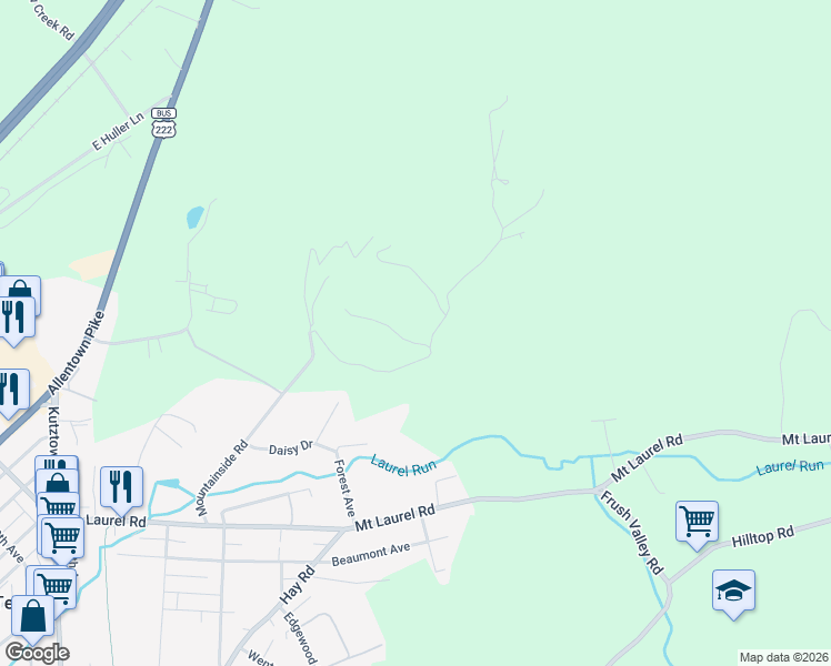 map of restaurants, bars, coffee shops, grocery stores, and more near 303 Mountainside Road in Temple