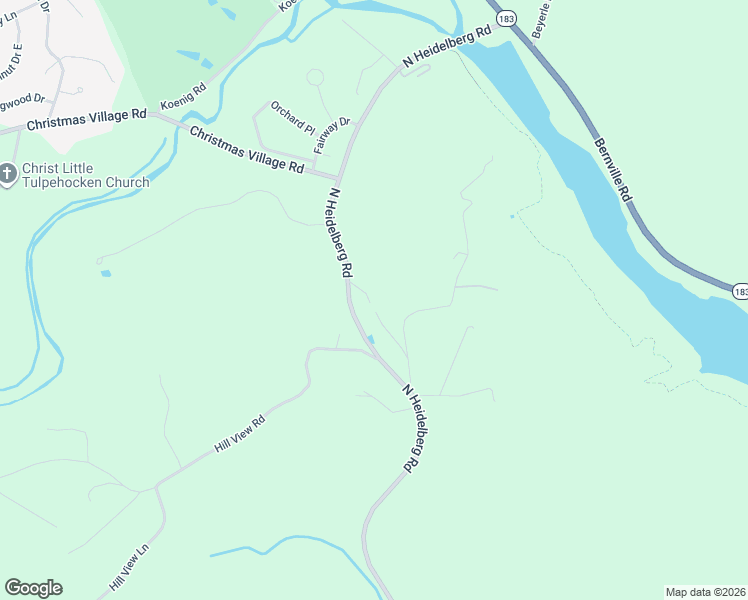 map of restaurants, bars, coffee shops, grocery stores, and more near 41 Penny Lane in Bernville