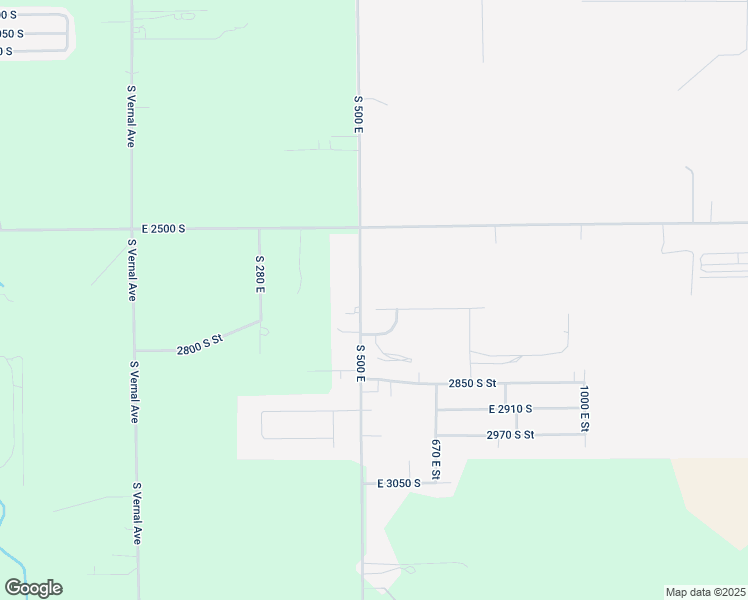 map of restaurants, bars, coffee shops, grocery stores, and more near 2611 South 500 West in Vernal