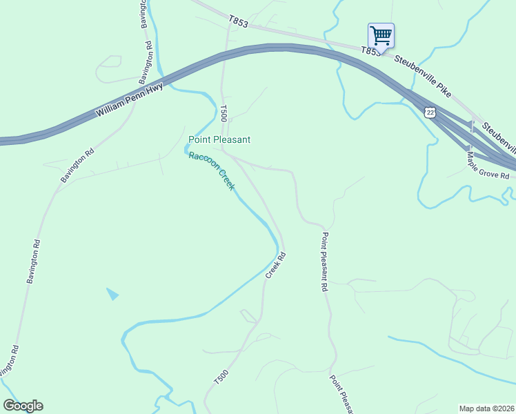 map of restaurants, bars, coffee shops, grocery stores, and more near 411-499 Creek Rd in Washington