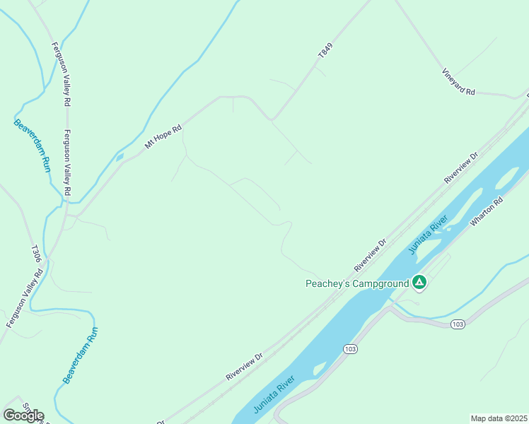 map of restaurants, bars, coffee shops, grocery stores, and more near 225 Blackberry Lane in McVeytown