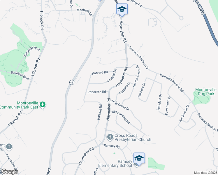 map of restaurants, bars, coffee shops, grocery stores, and more near 2421 Haymaker Road in Monroeville