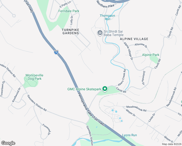 map of restaurants, bars, coffee shops, grocery stores, and more near 4930 Point Circle Drive in Monroeville