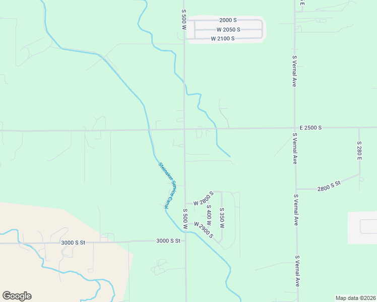 map of restaurants, bars, coffee shops, grocery stores, and more near 2611 South 500 West in Vernal