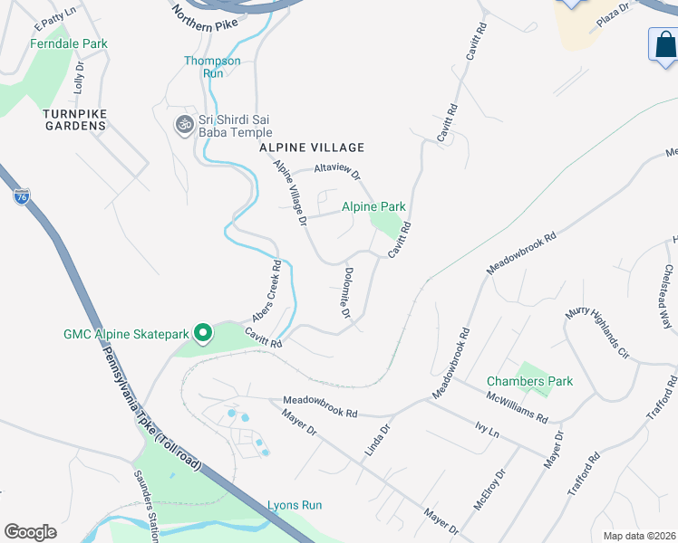 map of restaurants, bars, coffee shops, grocery stores, and more near 428 Alpine Village Drive in Monroeville
