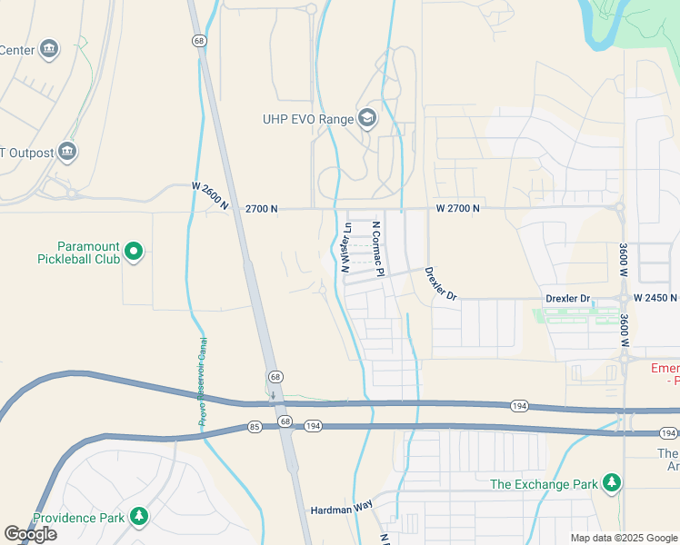 map of restaurants, bars, coffee shops, grocery stores, and more near 4480 North Wister Lane in Lehi
