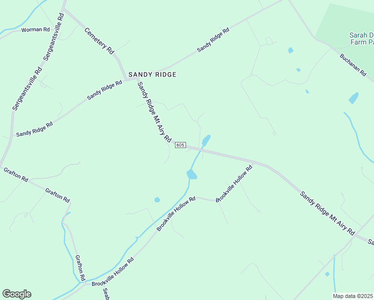 map of restaurants, bars, coffee shops, grocery stores, and more near 124 Sandy Ridge Mount Airy Road in Stockton