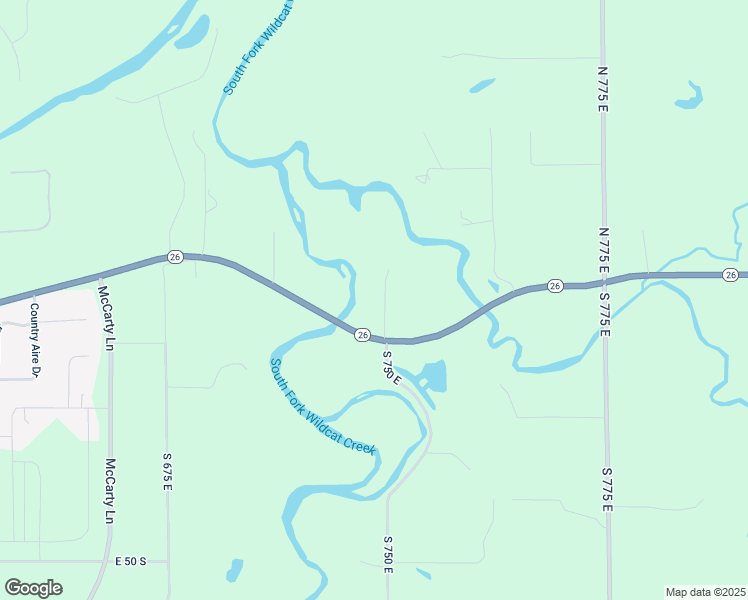 map of restaurants, bars, coffee shops, grocery stores, and more near 7502 Indiana 26 in Lafayette