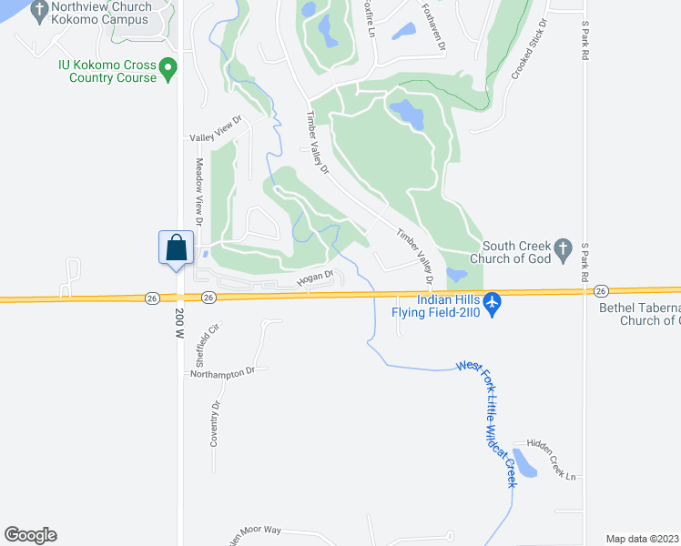 map of restaurants, bars, coffee shops, grocery stores, and more near 1650 Hogan Drive in Kokomo