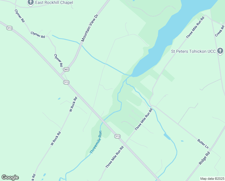 map of restaurants, bars, coffee shops, grocery stores, and more near 2329 East Rock Road in Perkasie