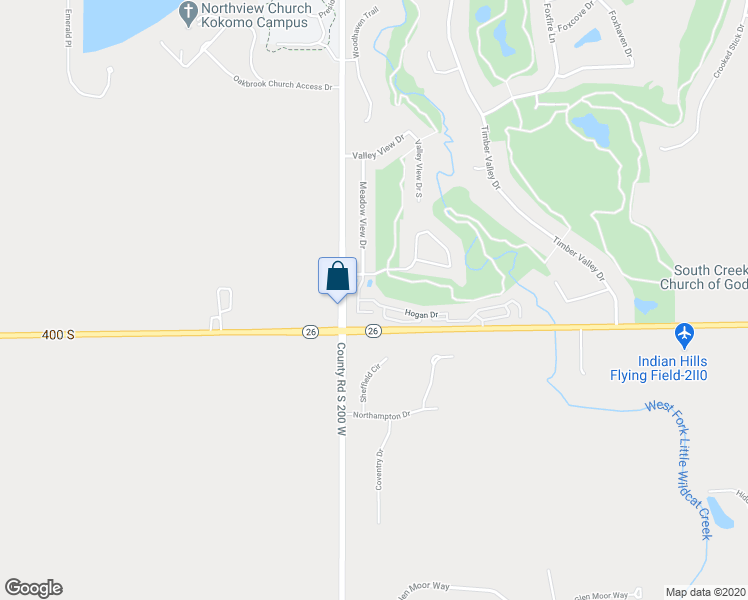 map of restaurants, bars, coffee shops, grocery stores, and more near 1965 Hogan Drive in Kokomo