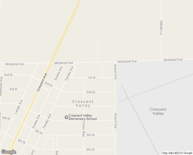 map of restaurants, bars, coffee shops, grocery stores, and more near 1st Street in Crescent Valley