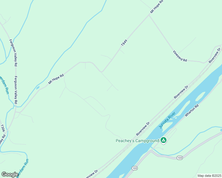 map of restaurants, bars, coffee shops, grocery stores, and more near 90 Crystal Lane in McVeytown