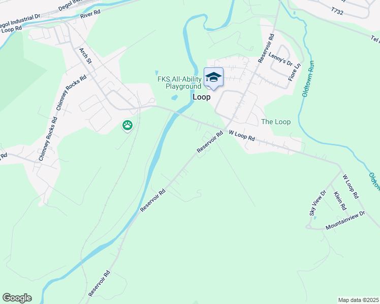map of restaurants, bars, coffee shops, grocery stores, and more near 2357 Reservoir Rd in Hollidaysburg