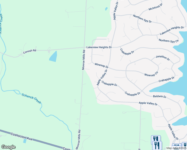 map of restaurants, bars, coffee shops, grocery stores, and more near 27 Crabtree Court in Howard
