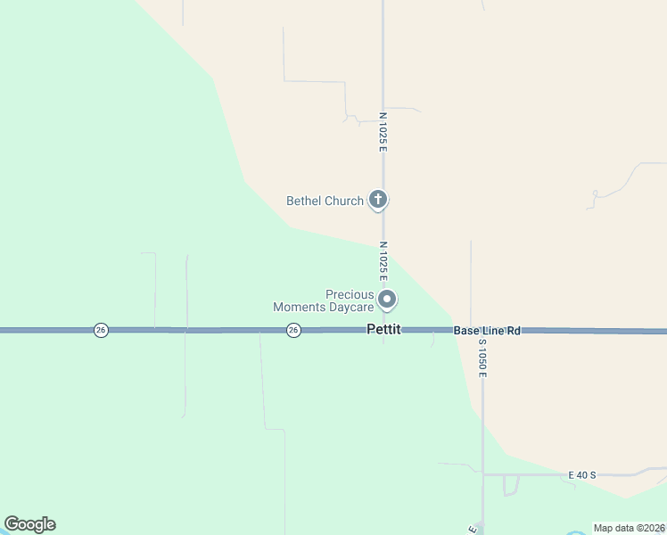 map of restaurants, bars, coffee shops, grocery stores, and more near 128 North 1025 East in Lafayette