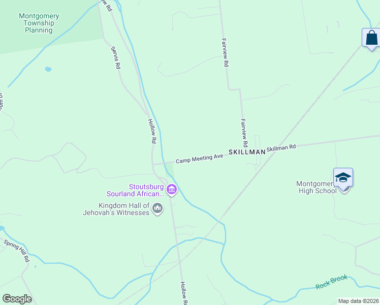 map of restaurants, bars, coffee shops, grocery stores, and more near 32 Camp Meeting Avenue in Montgomery