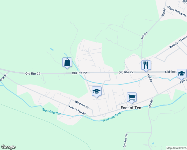 map of restaurants, bars, coffee shops, grocery stores, and more near 700-798 Old Route 22 in Duncansville