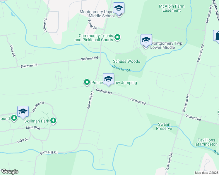 map of restaurants, bars, coffee shops, grocery stores, and more near 244 Orchard Road in Montgomery
