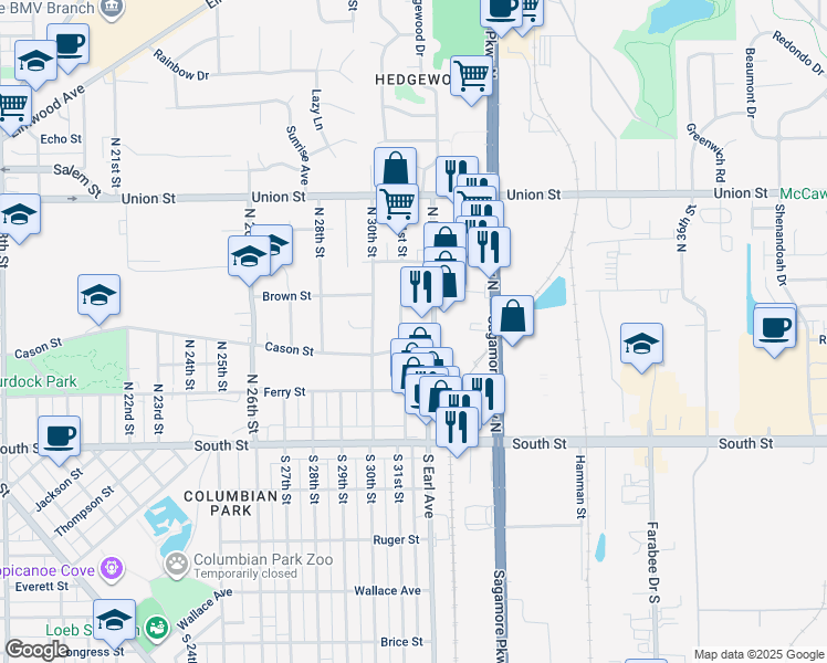 map of restaurants, bars, coffee shops, grocery stores, and more near 505 Portledge Commons Drive in Lafayette