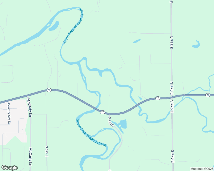 map of restaurants, bars, coffee shops, grocery stores, and more near 7506 Indiana 26 in Lafayette