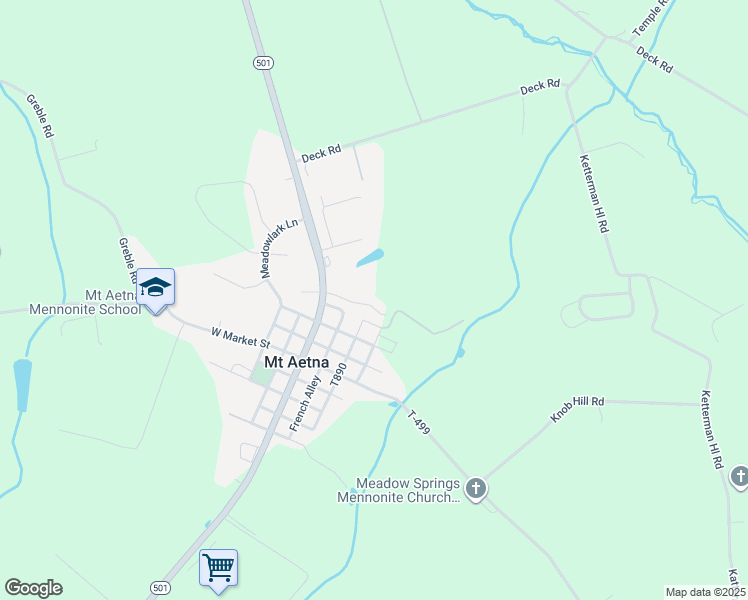 map of restaurants, bars, coffee shops, grocery stores, and more near 30 Chloe Drive in Myerstown