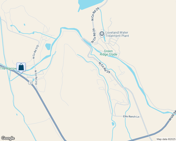 map of restaurants, bars, coffee shops, grocery stores, and more near 2767 Ellis Ranch Lane in Loveland