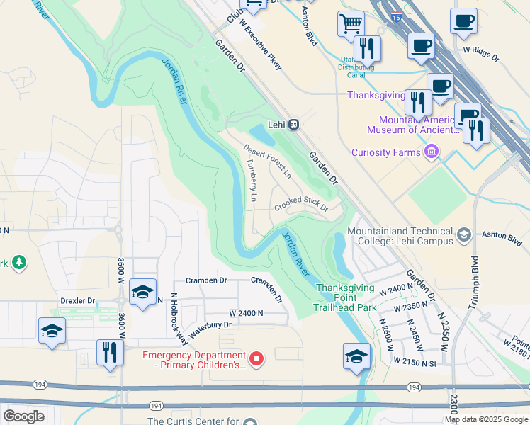 map of restaurants, bars, coffee shops, grocery stores, and more near 2673 Double Eagle Drive in Lehi